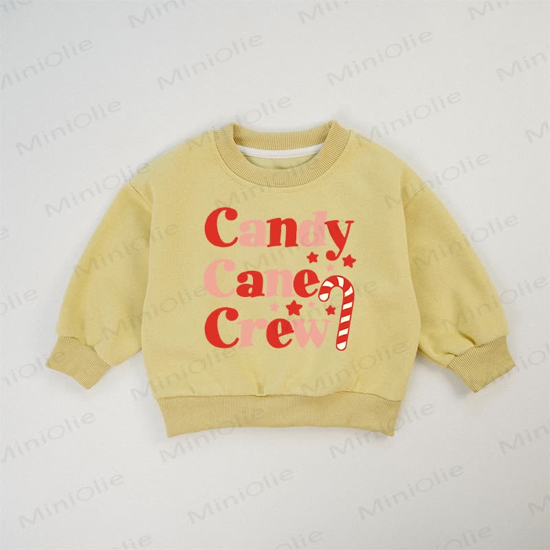 CANDY CANE CREW Baby Toddler Yellow Sweatshirt