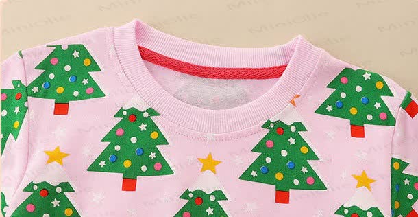Kid Christmas Tree Print Sweatshirt
