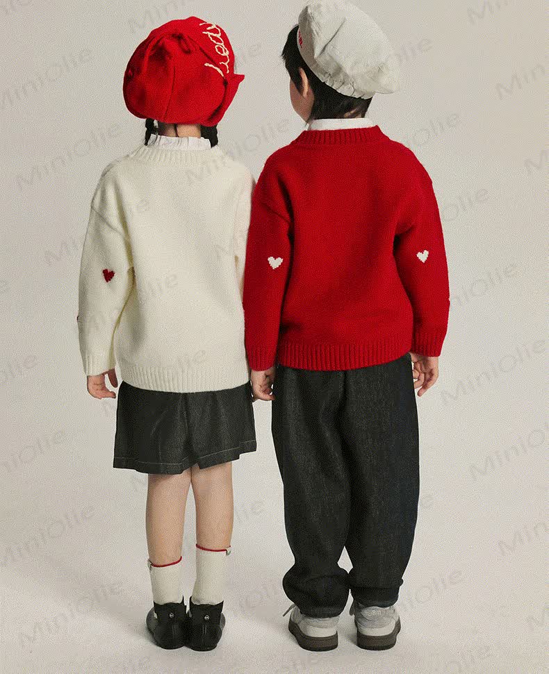 Kid Heart Shaped Christmas Sweater
