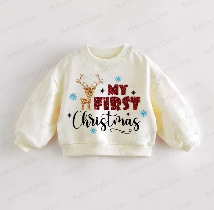 MY FIRST CHRISTMAS Baby Toddler Casual Sweatshirt