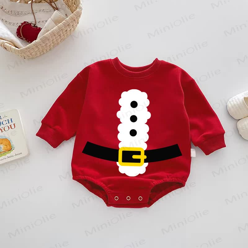 Baby Santa Red Onesie