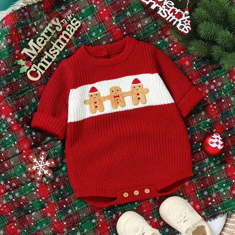 Baby Christmas Gingerbread Man Bodysuit