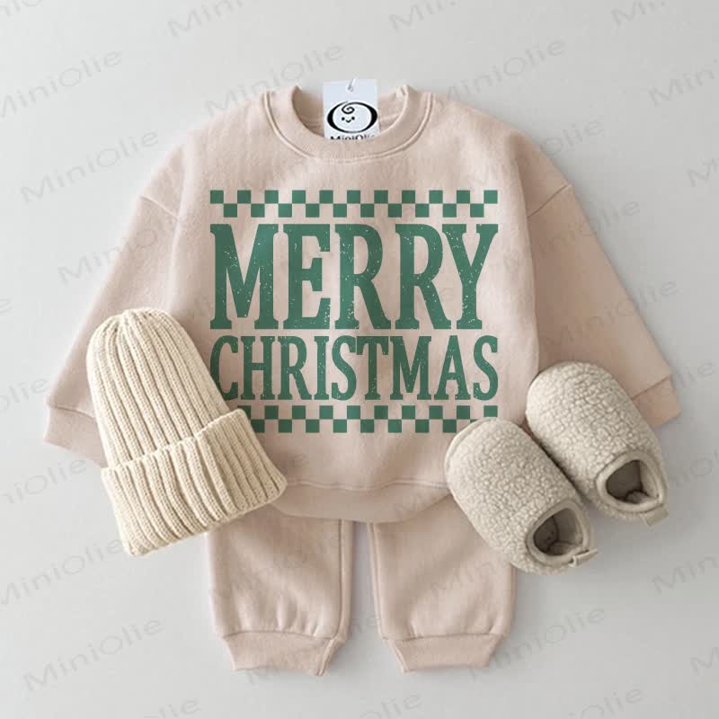 MERRY CHRISTMAS Baby 2-piece Beige Set