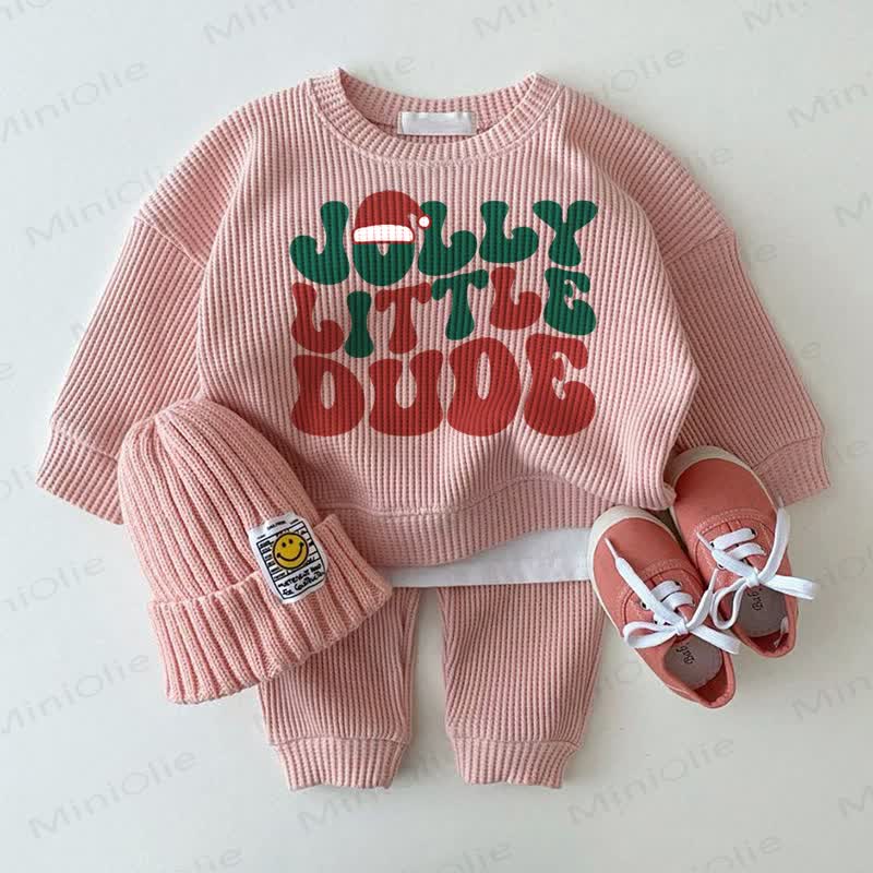 JOLLY LITTLE DUDE Baby Pink 2-Piece Set