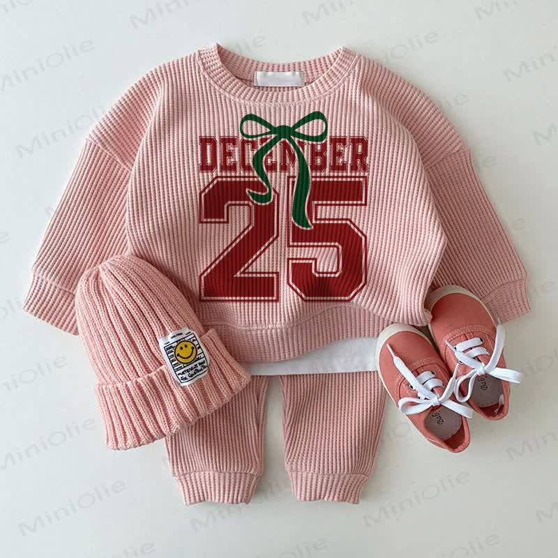 DECEMBER 25 Baby Bow Pink 2-Piece Set