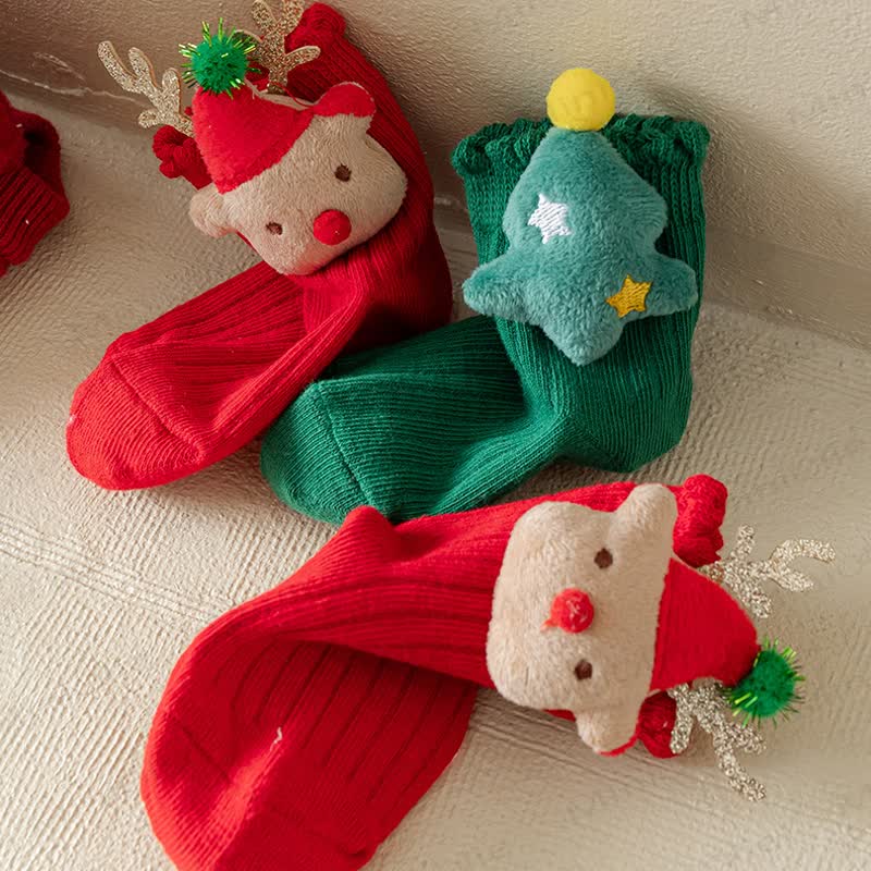 Baby Toddler Christmas Bow Socks