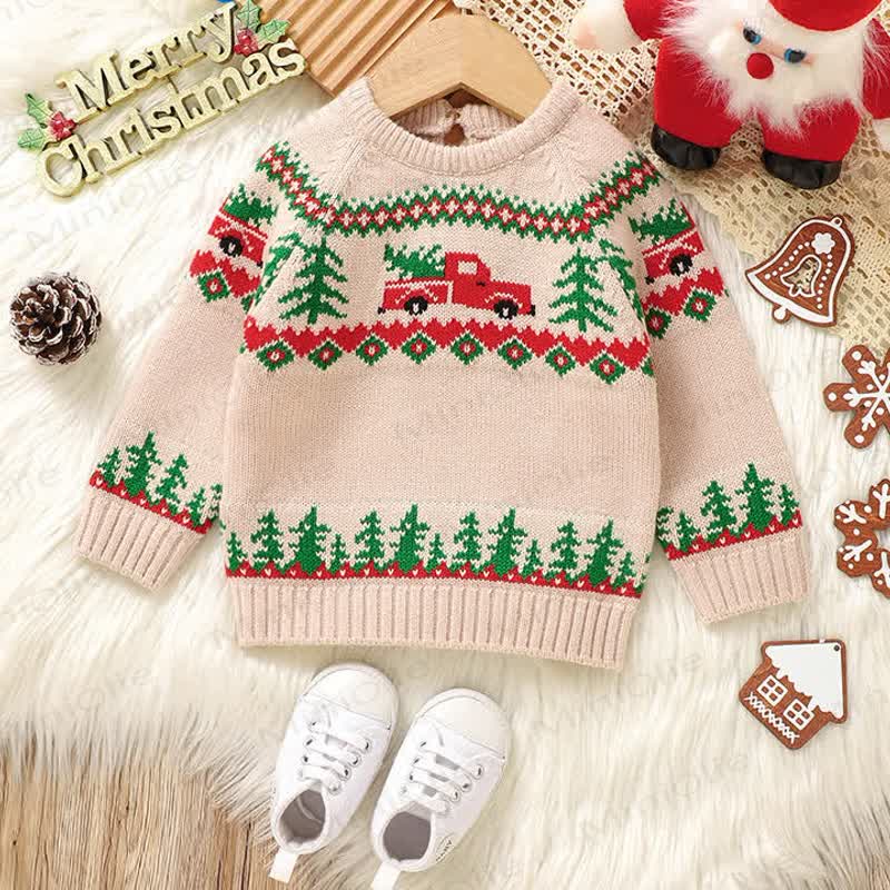 Baby Christmas Knitted Jacquard Sweater
