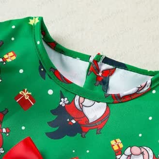 Baby Santa Claus Skirted Bodysuit