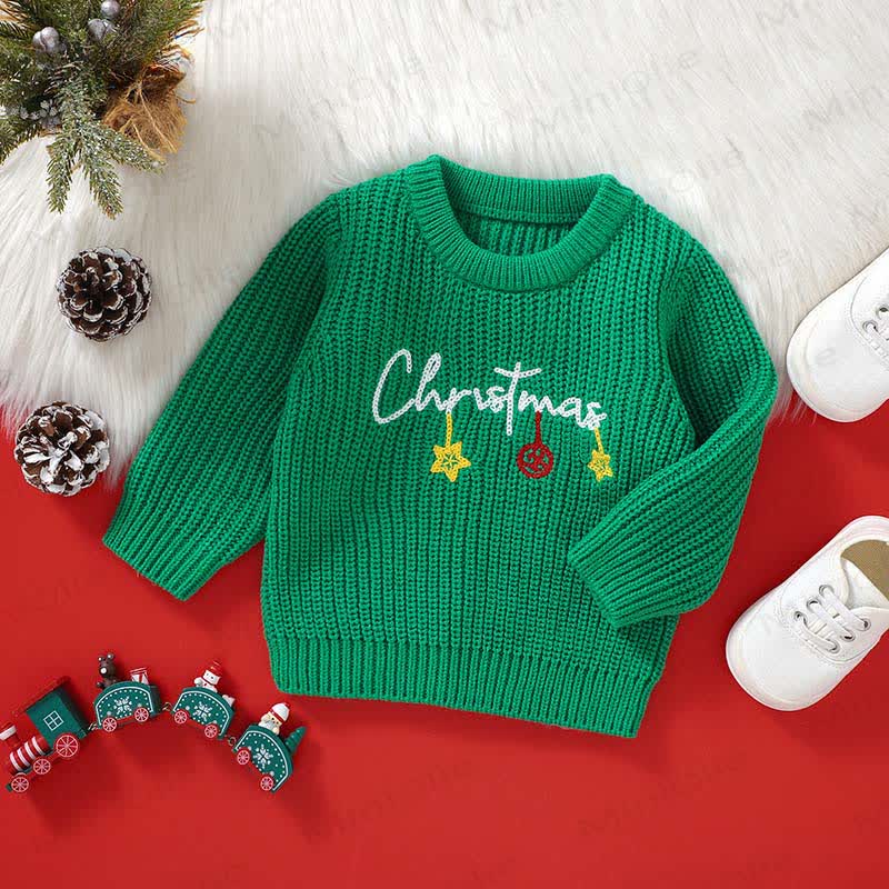 CHRISTMAS Baby Embroidered Sweater