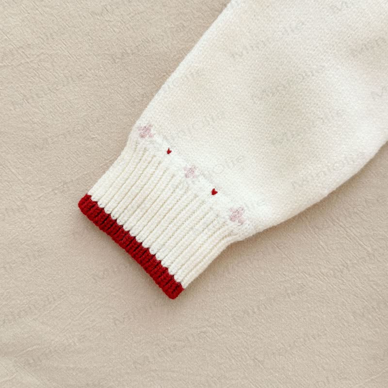 Baby Knit Rabbit Heart Bodysuit