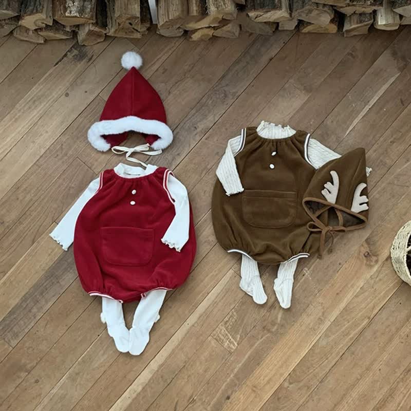 Baby Pocket Sleeveless Bodysuit with Hat