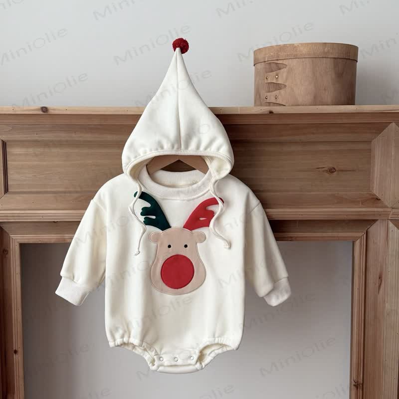Baby Christmas Deer Bodysuit and Hat