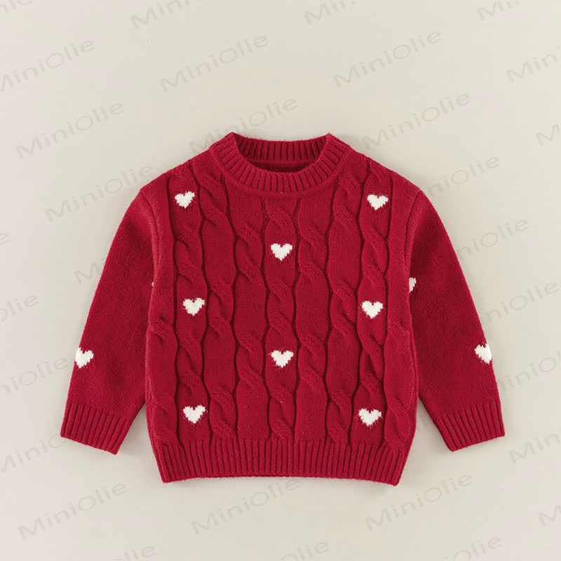 Kid Heart Shaped Christmas Sweater