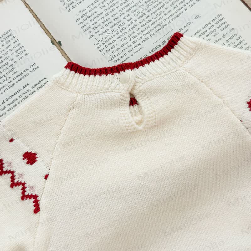 Baby Knit Rabbit Heart Bodysuit