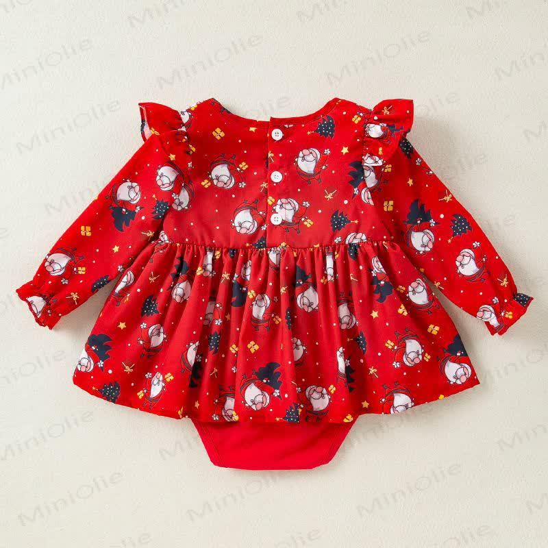 Baby Santa Claus Skirted Bodysuit