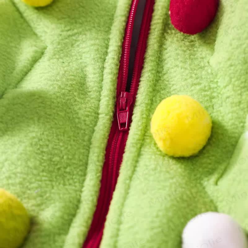 Baby Christmas Tree Hooded Bodysuit with Socks