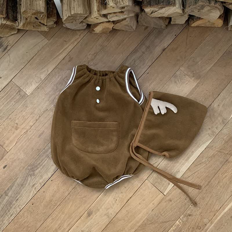 Baby Pocket Sleeveless Bodysuit with Hat