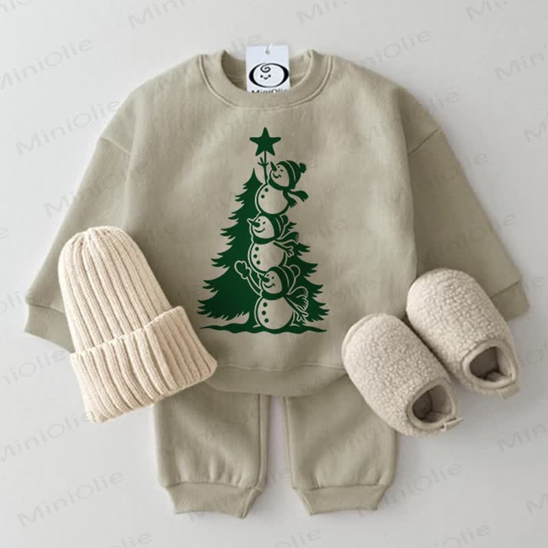 Baby Snowman Tree Grey Green 2-piece Set