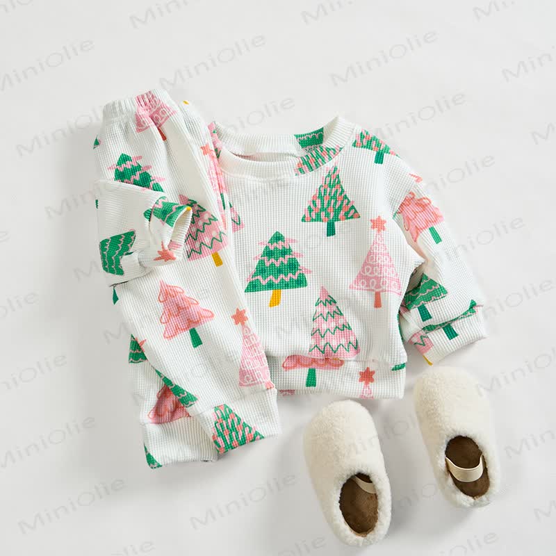 Baby White Tree Waffle 2-piece Set