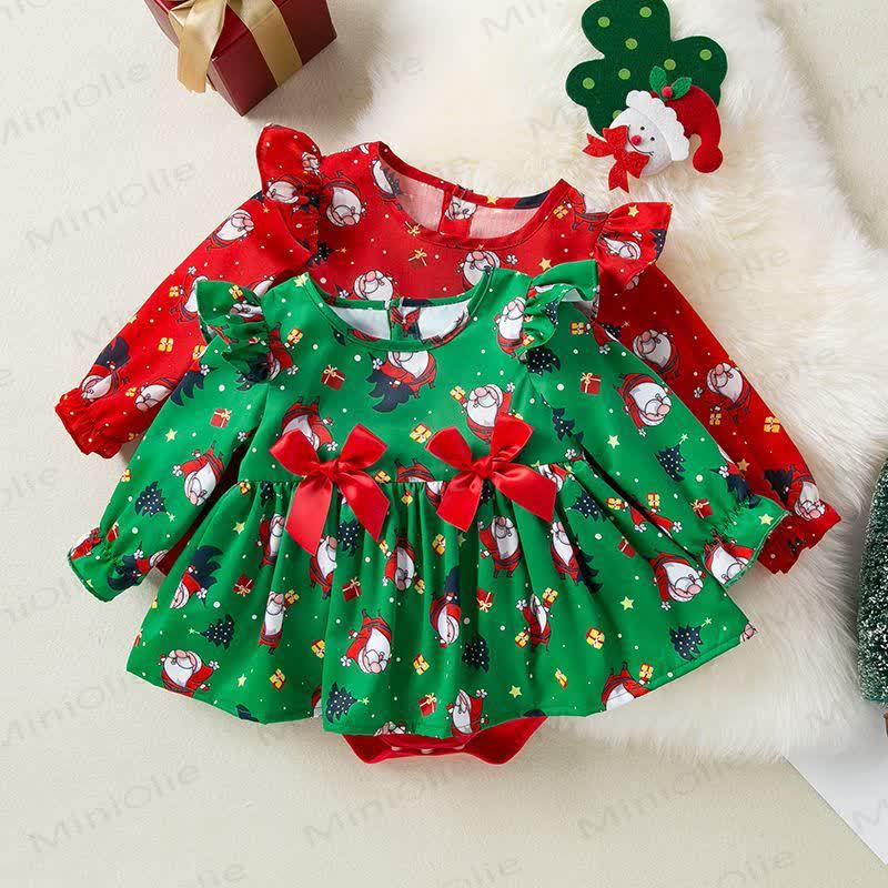 Baby Santa Claus Skirted Bodysuit