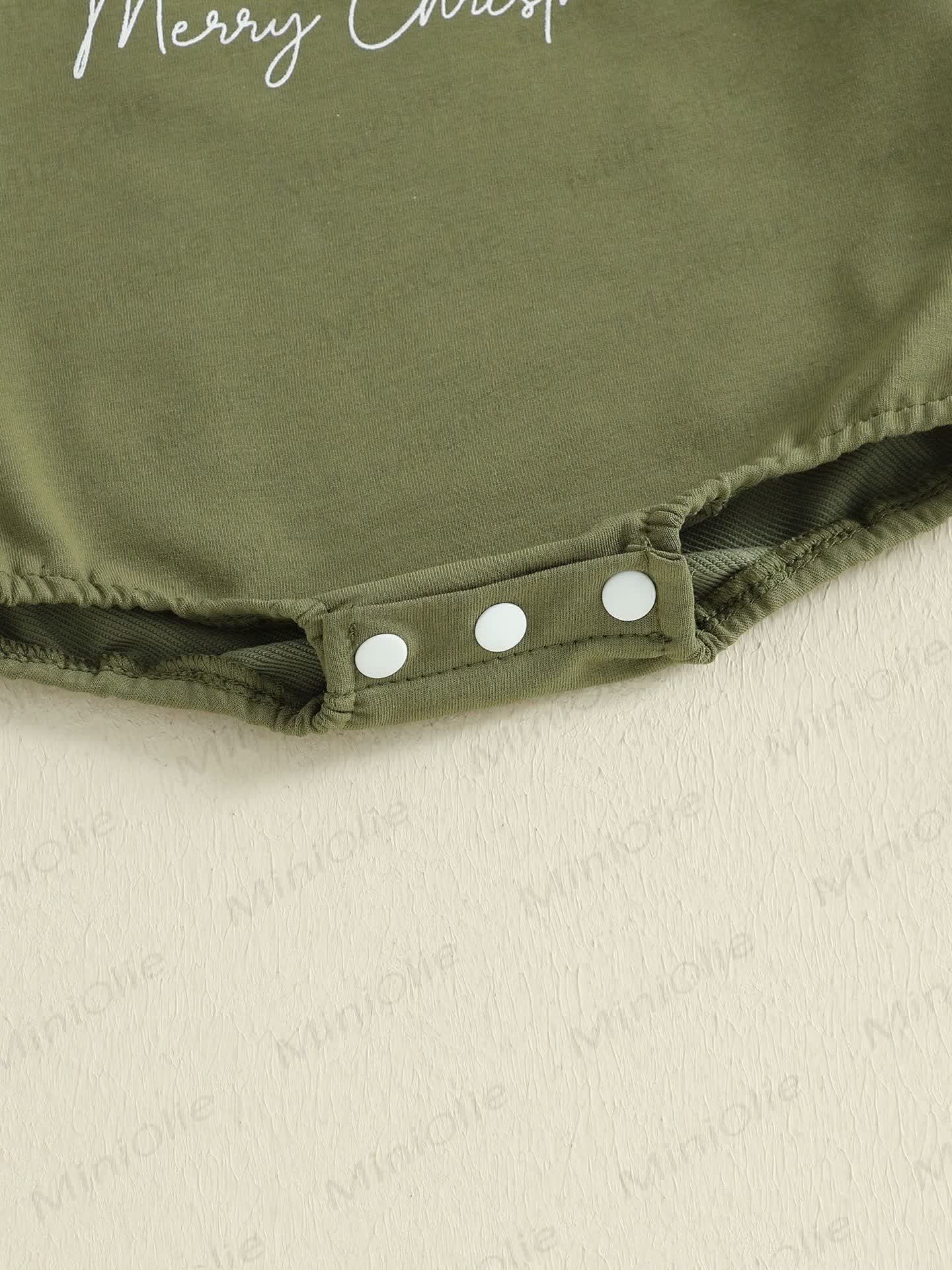 MERRY CHRISTMAS Baby Tree Bodysuit