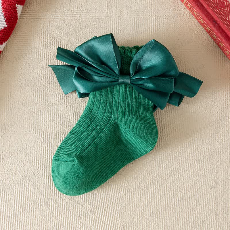 Baby Toddler Christmas Bow Socks