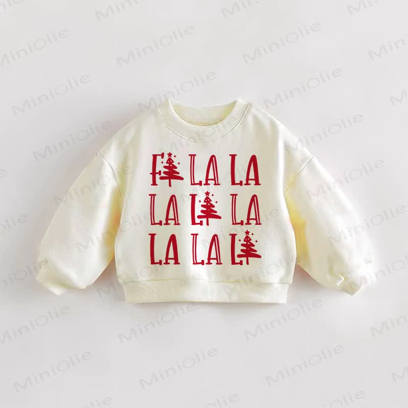 FA LA LA LA Baby Toddler Tree Cream Sweatshirt