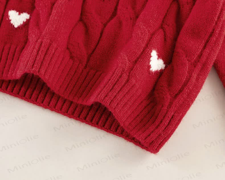 Kid Heart Shaped Christmas Sweater
