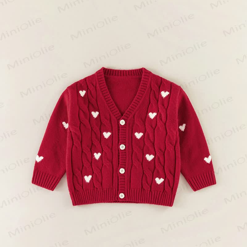 Kid Heart Shaped Christmas Sweater