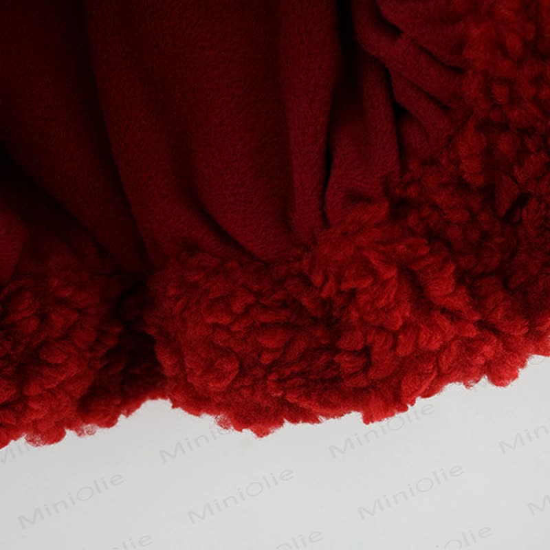 Baby Girl Deer Red Fleece Dress