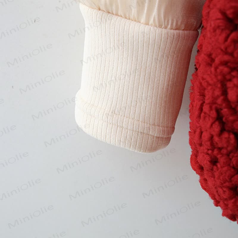 Baby Girl Deer Red Fleece Dress