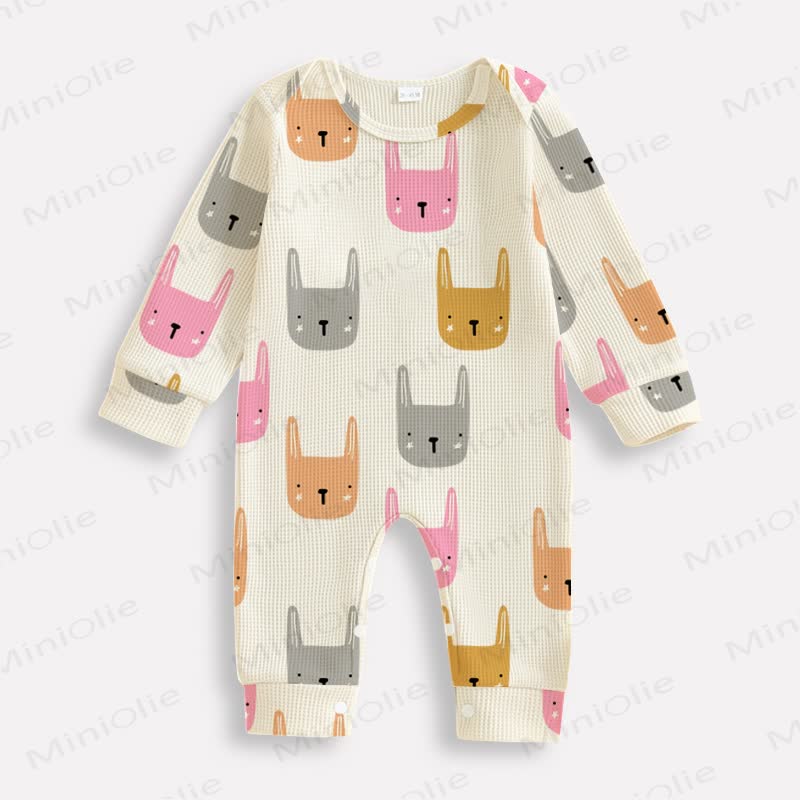 Baby Bunny Waffle Beige Bodysuit