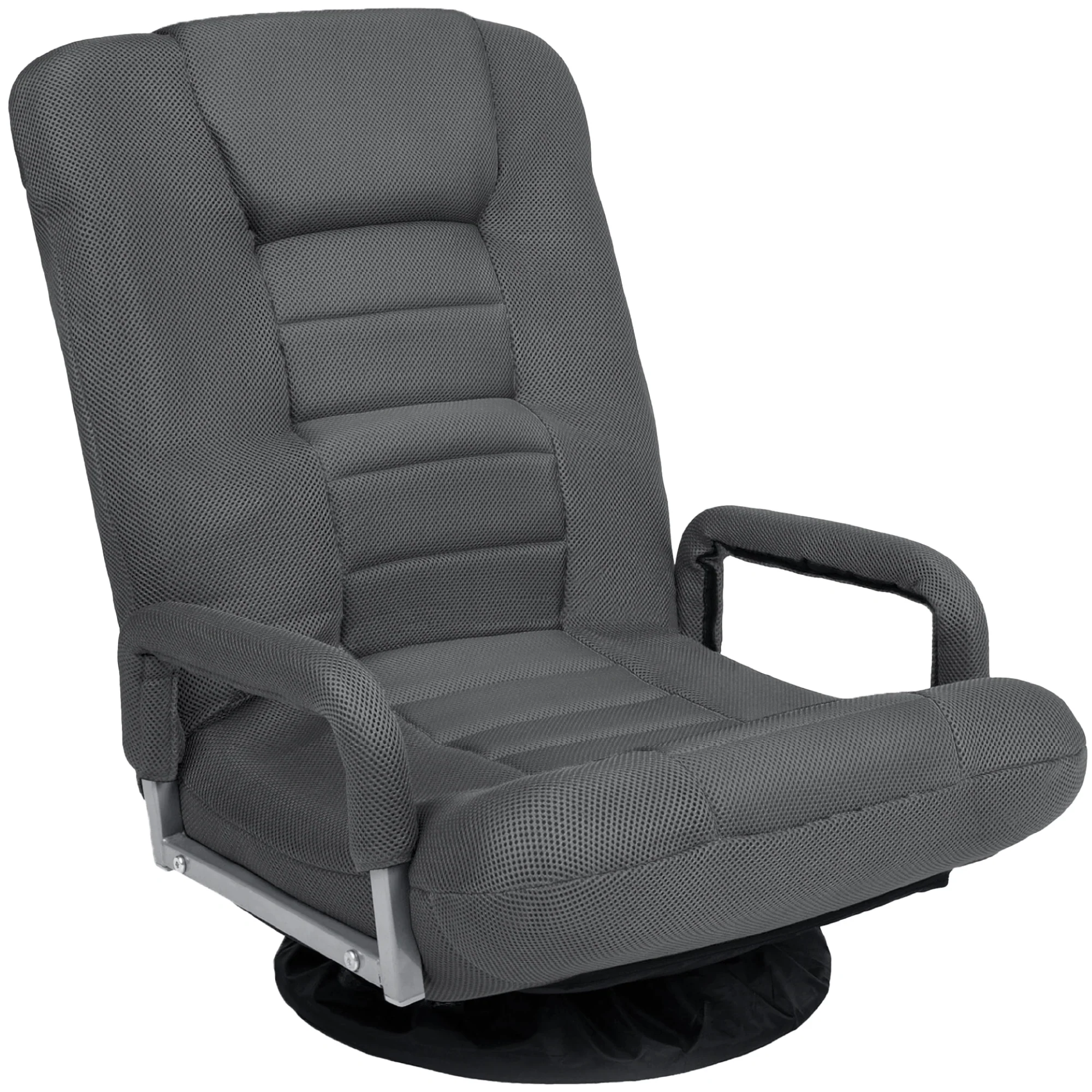 Gaming Floor Chair w/ 360-Degree Swivel, Armrest, Adjustable Backrest