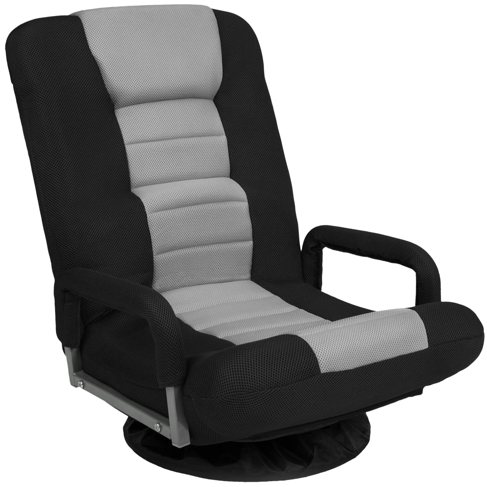 Gaming Floor Chair w/ 360-Degree Swivel, Armrest, Adjustable Backrest