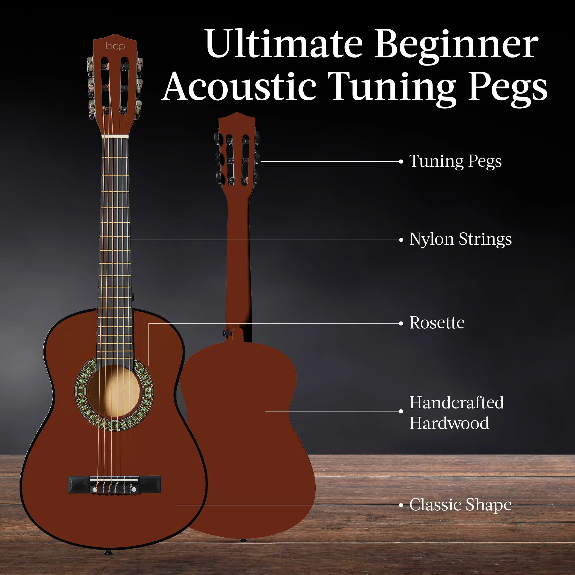 Kids Acoustic Guitar Beginner Starter Kit w/ Carrying Case - 30in