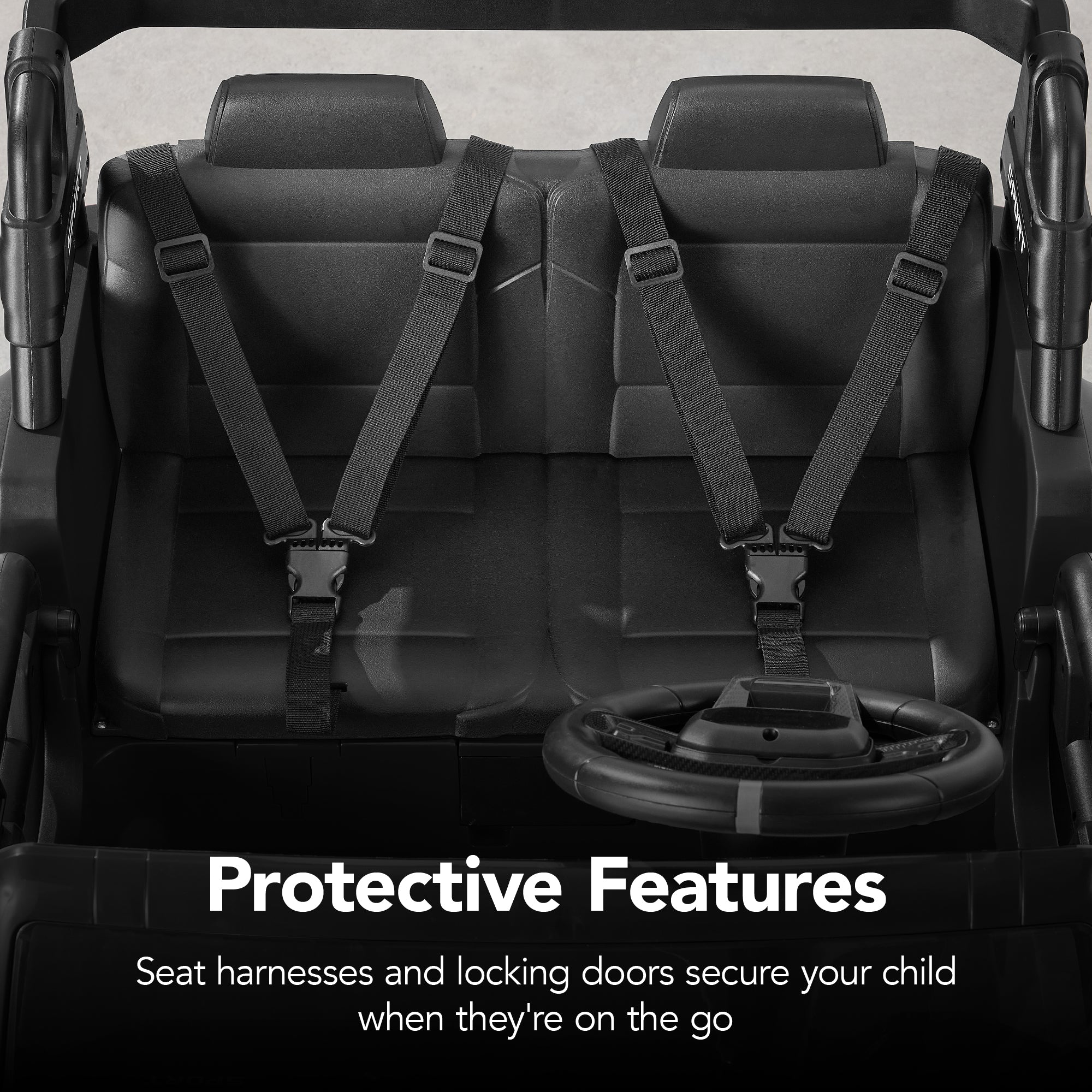 24V 2-Seater Electric Ride-On Car Truck w/ Parent Control, Bluetooth