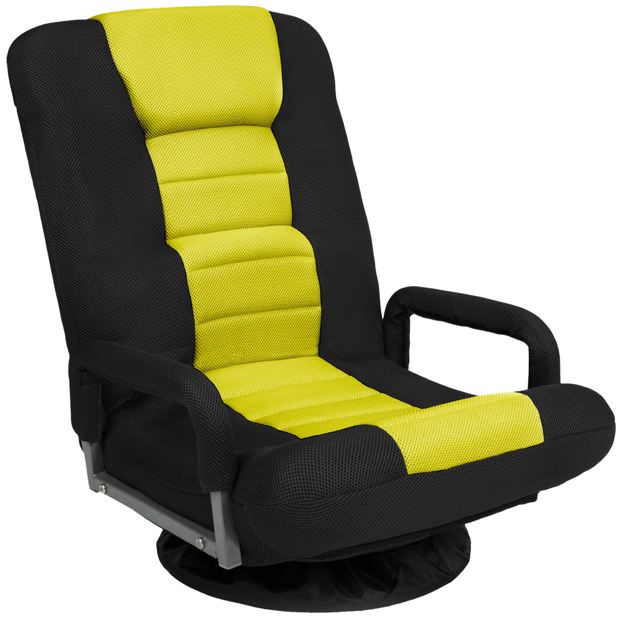 Gaming Floor Chair w/ 360-Degree Swivel, Armrest, Adjustable Backrest