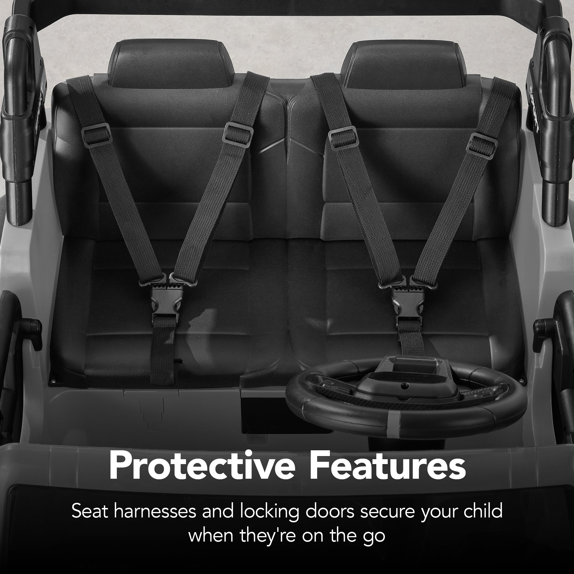 24V 2-Seater Electric Ride-On Car Truck w/ Parent Control, Bluetooth