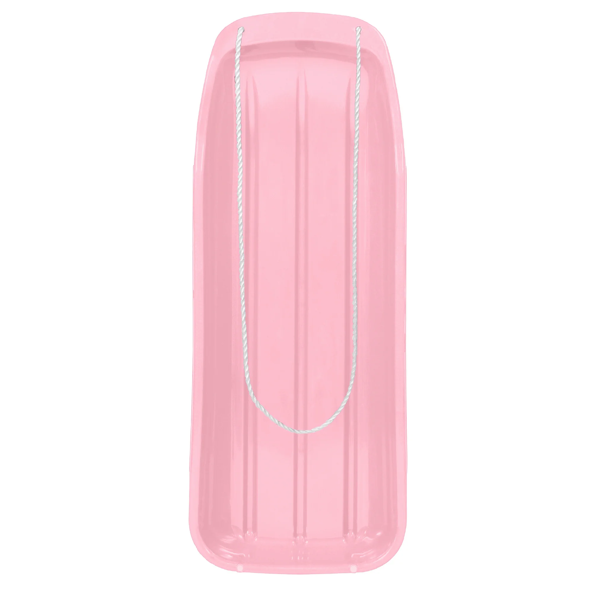 48in Kids Toboggan Snow Sled Board w/ Pull Rope, Curved Edges