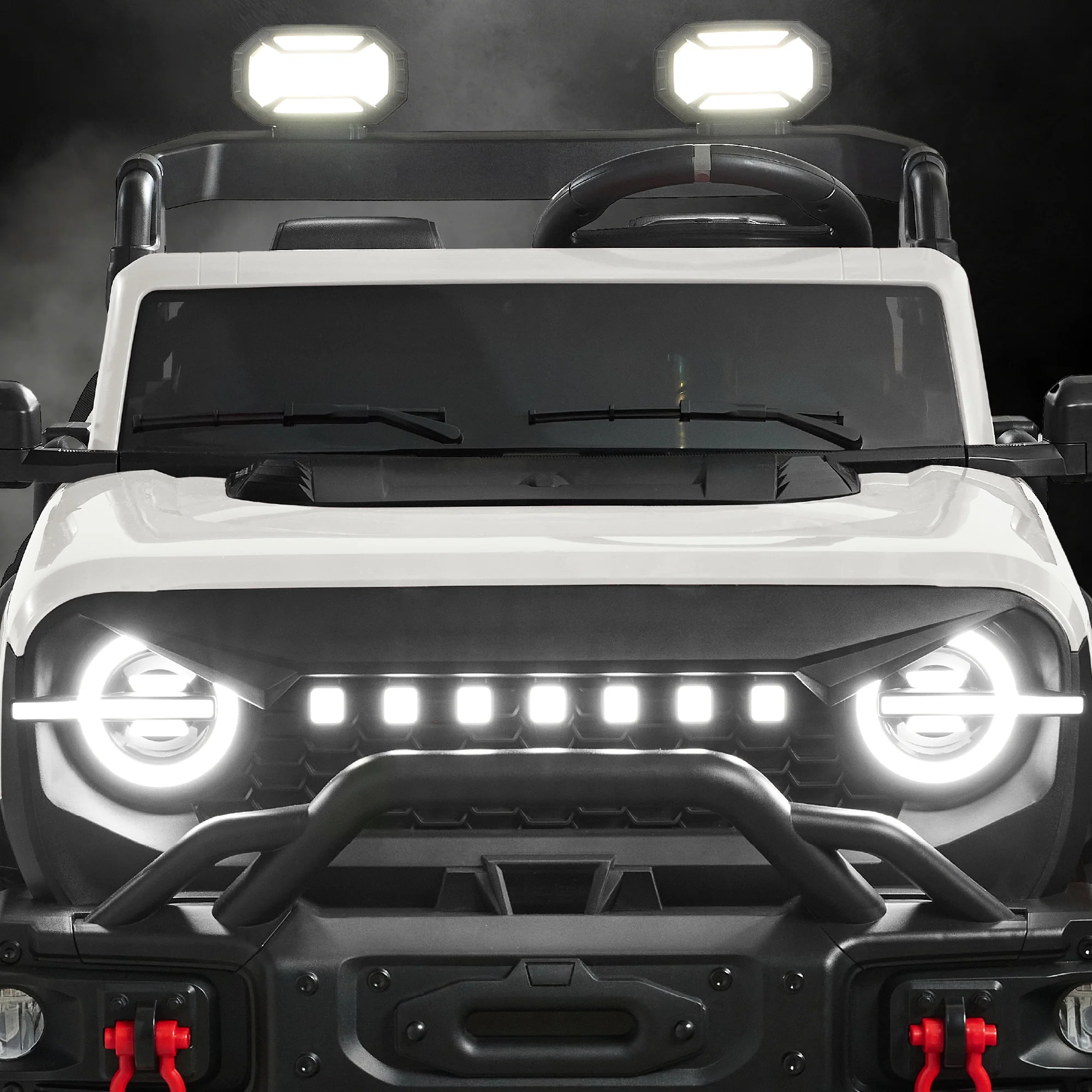 24V 2-Seater Electric Ride-On Car Truck w/ Parent Control, Bluetooth