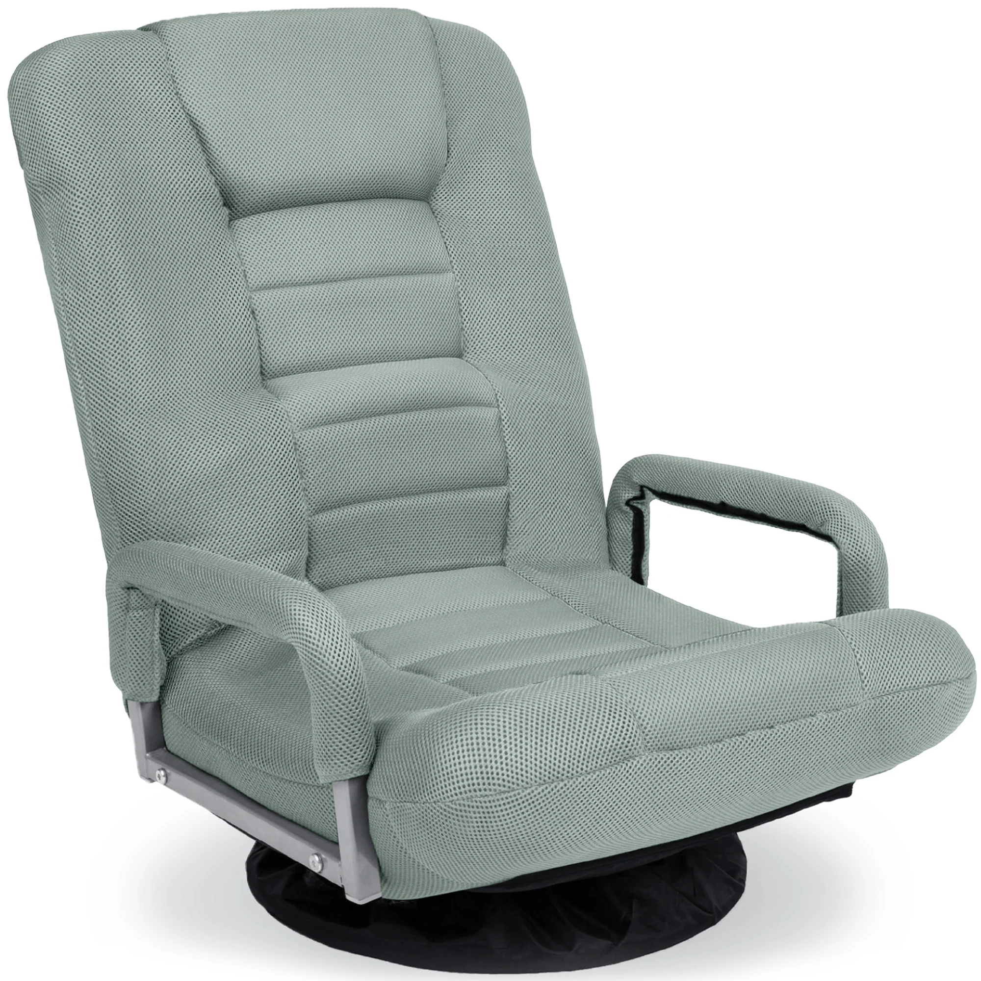 Gaming Floor Chair w/ 360-Degree Swivel, Armrest, Adjustable Backrest