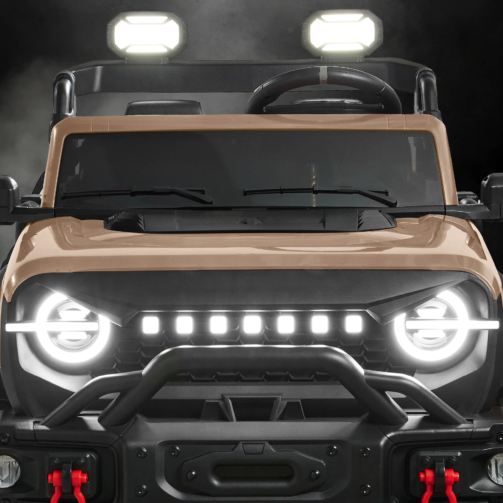 24V 2-Seater Electric Ride-On Car Truck w/ Parent Control, Bluetooth