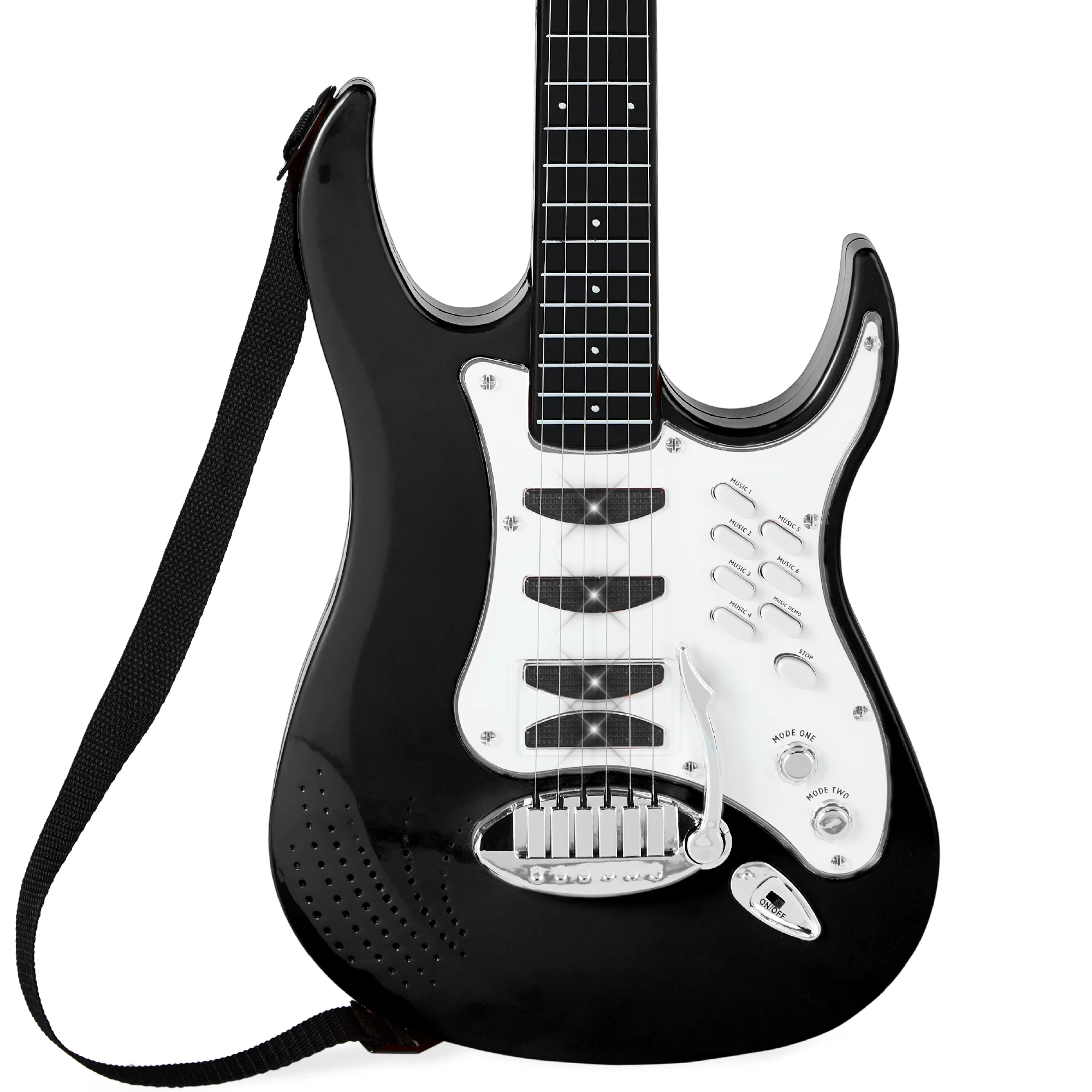 Kids Electric Guitar Toy Play Set w/ 6 Songs, Microphone, Amp