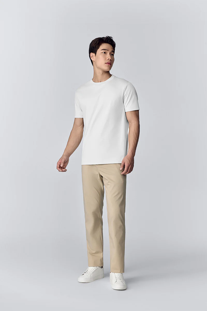 Waffle Crew Neck T-Shirt | White WH001Z