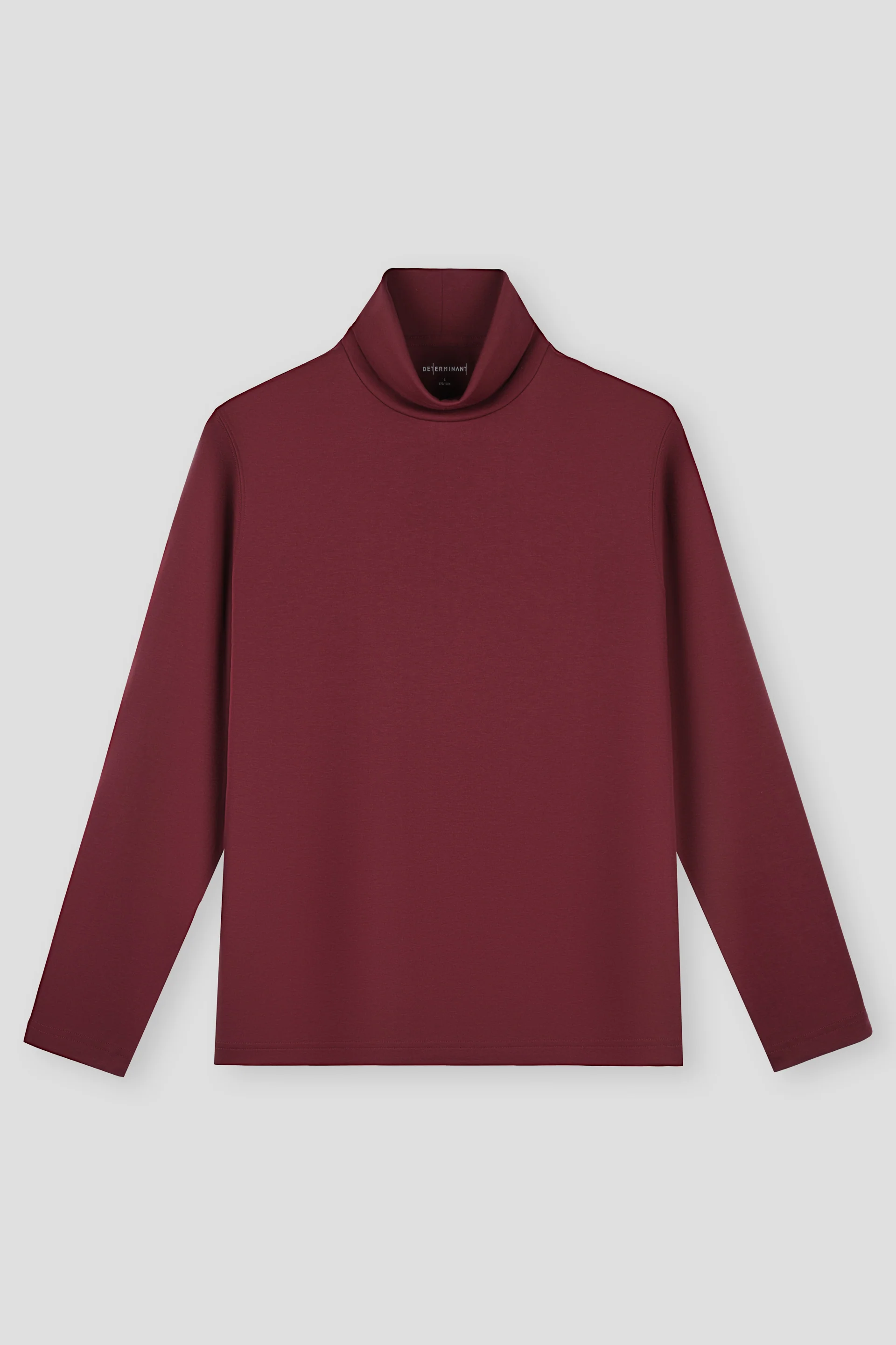 Merino-Blend Turtleneck Long Sleeve T-Shirt | Plum Burgundy PT1627