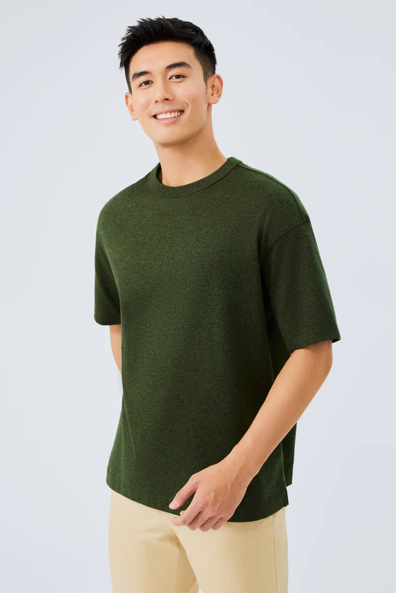 Waterless Dye Relaxed-Fit T-Shirt | Dark Green GN0609