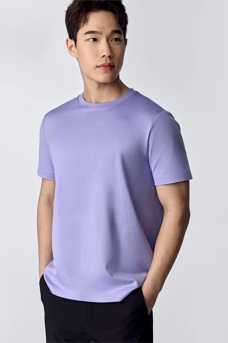 Regal Crew Neck T-Shirt | Lavender Purple PT3931