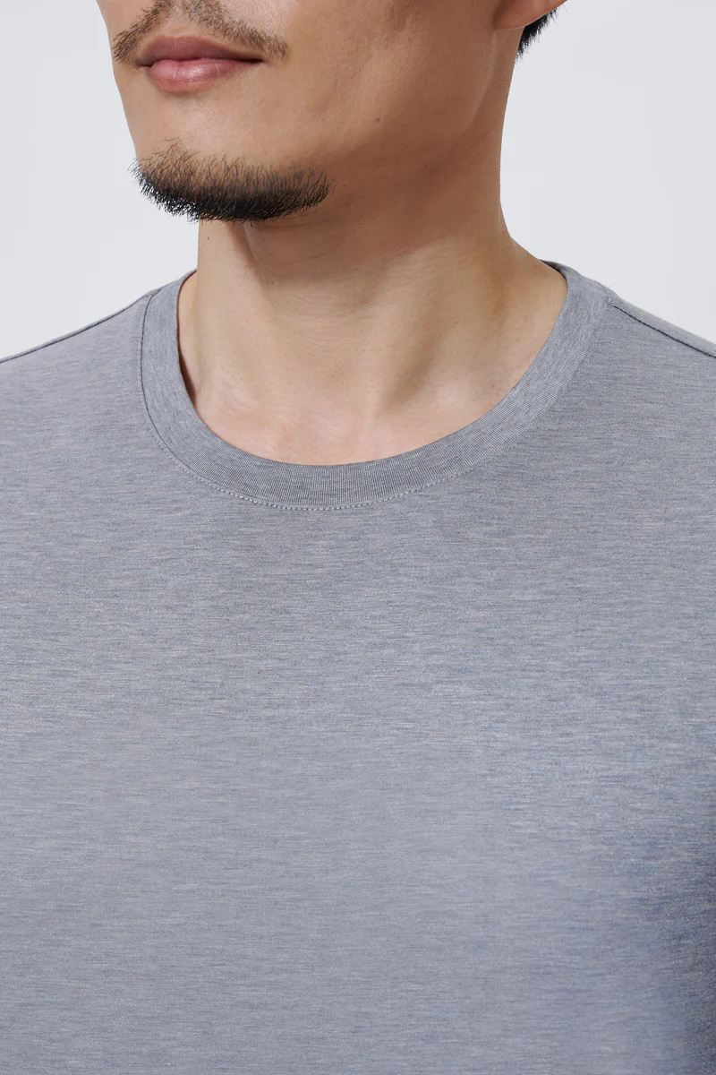 Supreme Cotton-Silk Crew Neck T-Shirt | Grey BC5081