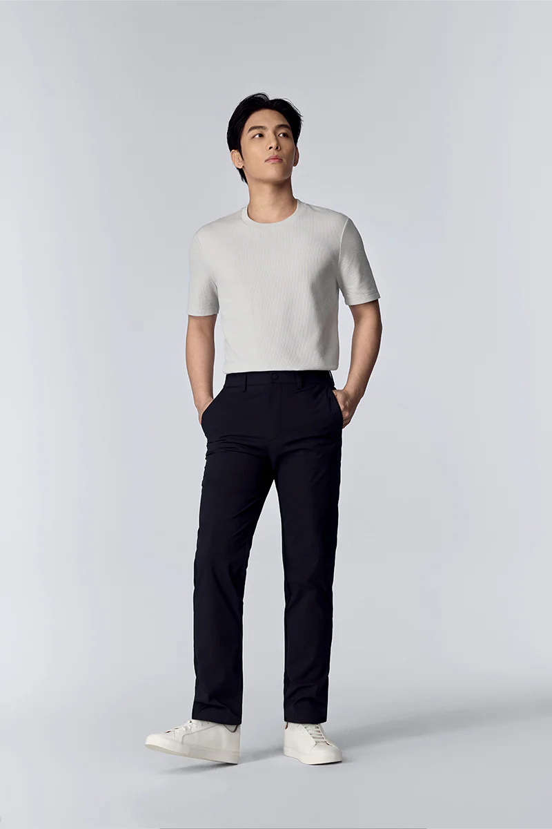 Waffle Crew Neck T-Shirt | Light Grey GYFL01