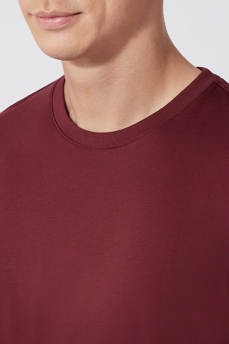 Super Soft Crew Neck T-Shirt | Burgundy BRE112